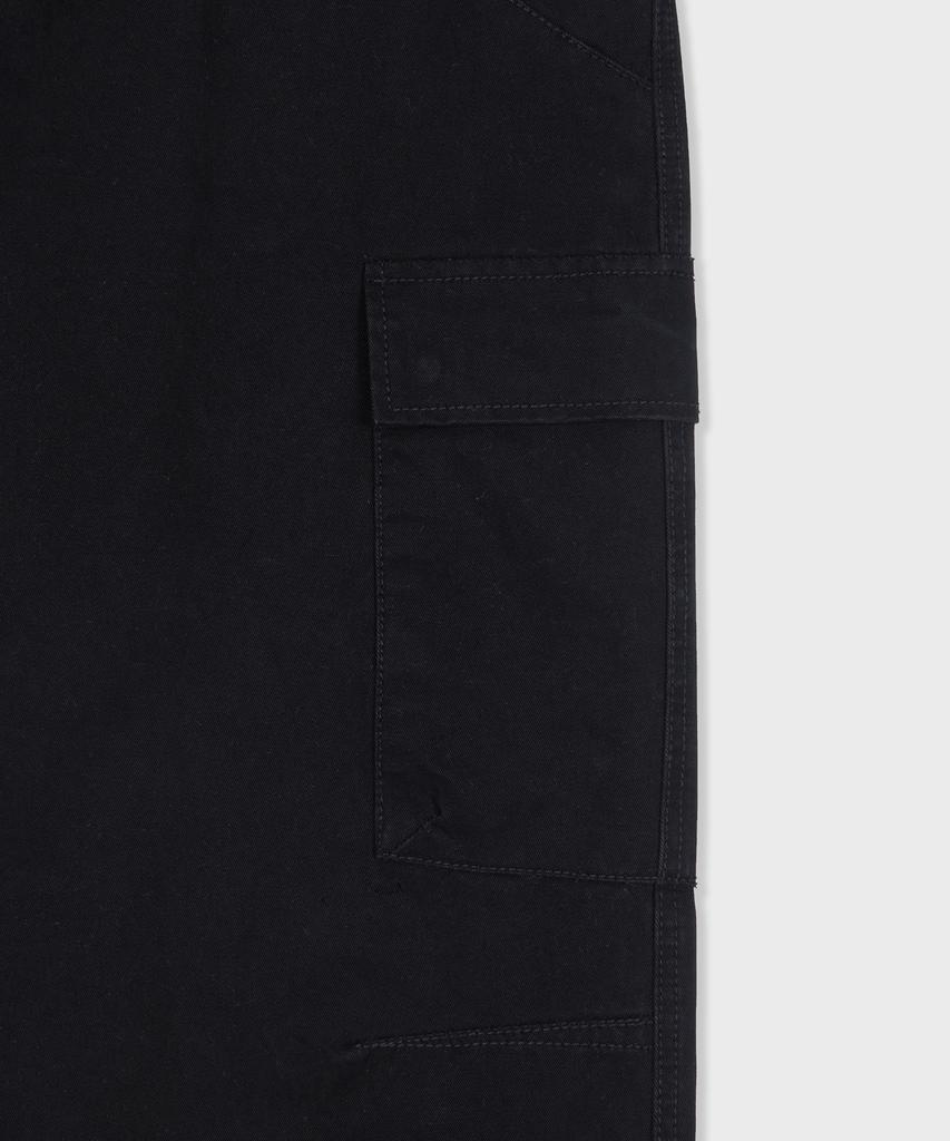 GLW Washed Pocket Parachute Cargo Pants Black