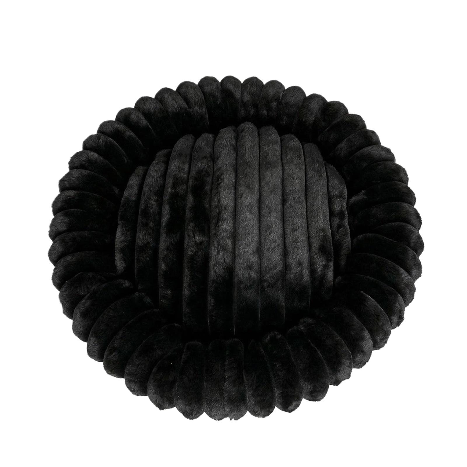 

High-Density Plush Pet Bed Round Warm Bed Winter Dog Sofa one size чёрный