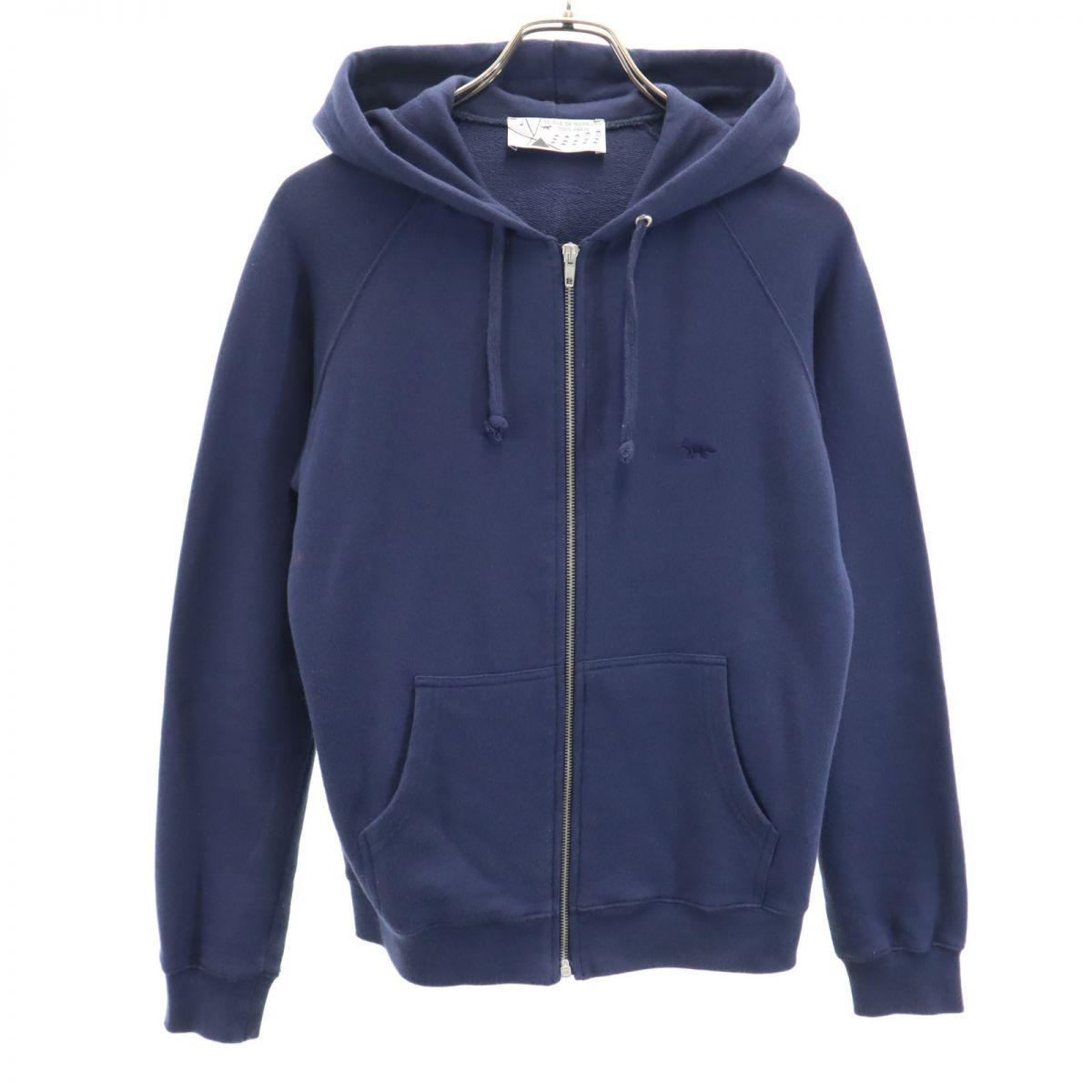 

KITSUNE Свитшот с длинным рукавом, худи на молнии S, темно-синий, мужской, б/у