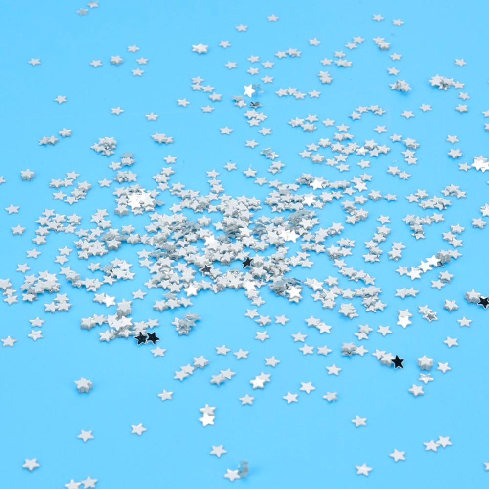 100g No Hole Design Star Confetti Foil Material Metallic Confetti Sparkle Star Sequins  DIY Crafts