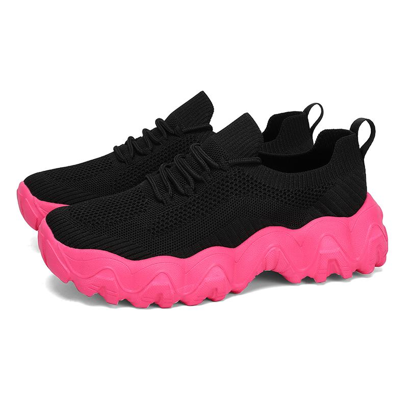 Women' Cute Lace Up Mesh Shoes Versatile Fashionable Design Lightweight Breathable  Comfortable Outdoors Walking Train Shoes