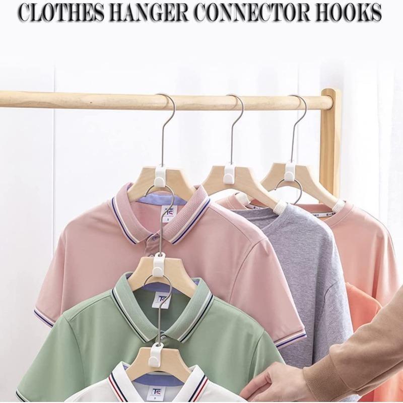 50/20/5 Stück Kleiderbügelhaken Platzsparend Schrankverbinderhaken Kaskadierender Kleiderbügel Kunststoff-Erweiterungsclips Kleiderschrank Jacken-Organizer