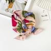 55 Cotton And Linen Headscarf Summer And Autumn Floral Silk Scarf Sweet Versatile Square Scarf Small Scarf Women'S Thin Decorative Silk Scarf