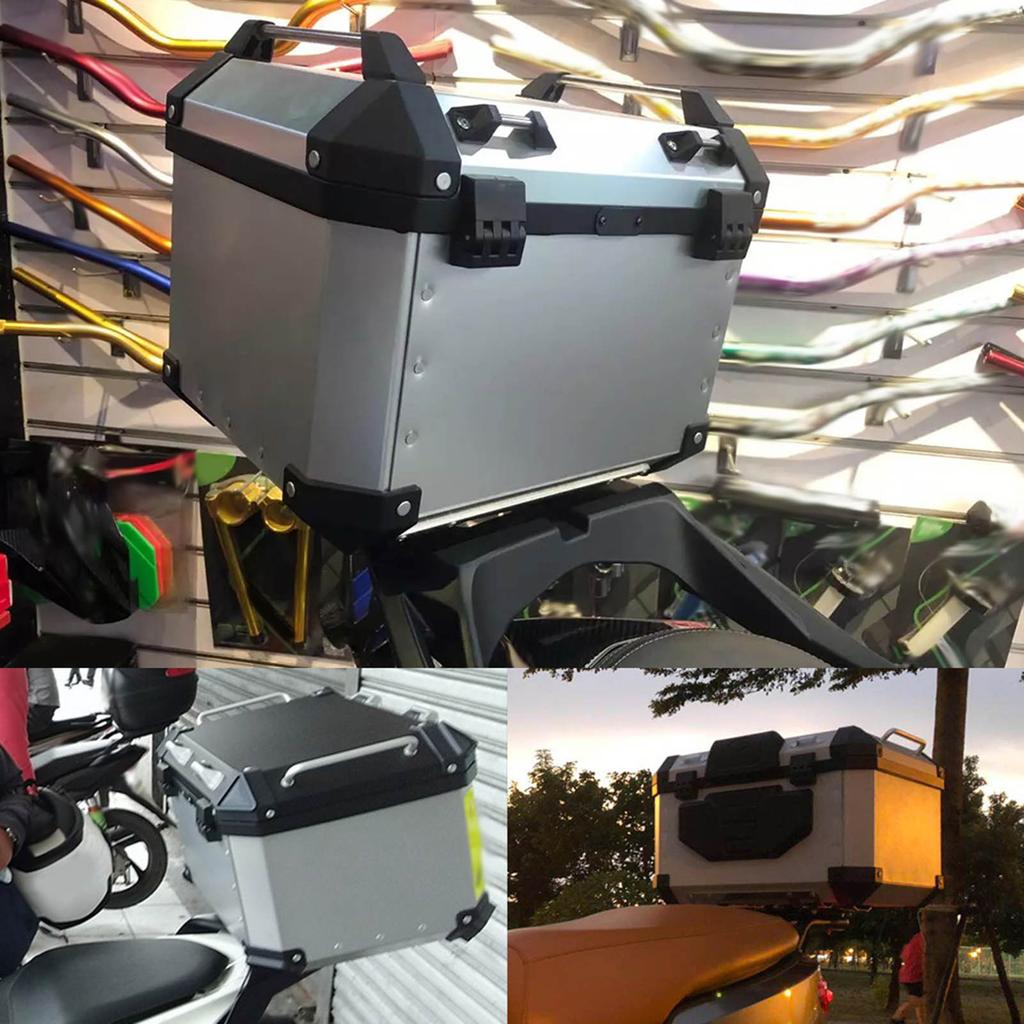 Motorcycle Luggage Box with Removable Base and Liner 28L Large Capacity Shockproof Replacement for Suzuki