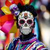 DIY Paper Skull Ghost Face Mask for Mexican Day of The Dead Halloween Party