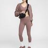 Nike Solid High-Waisted Casual Breathable Nine-Point Leggings Women Leggings Smoky-Purple Red FN3233-208
