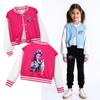 Kids Girls Anime Cartoon POP Singer Super Star Rumi Zoey Mira Printed Casual Long Sleeves Baseball Jacket Coat