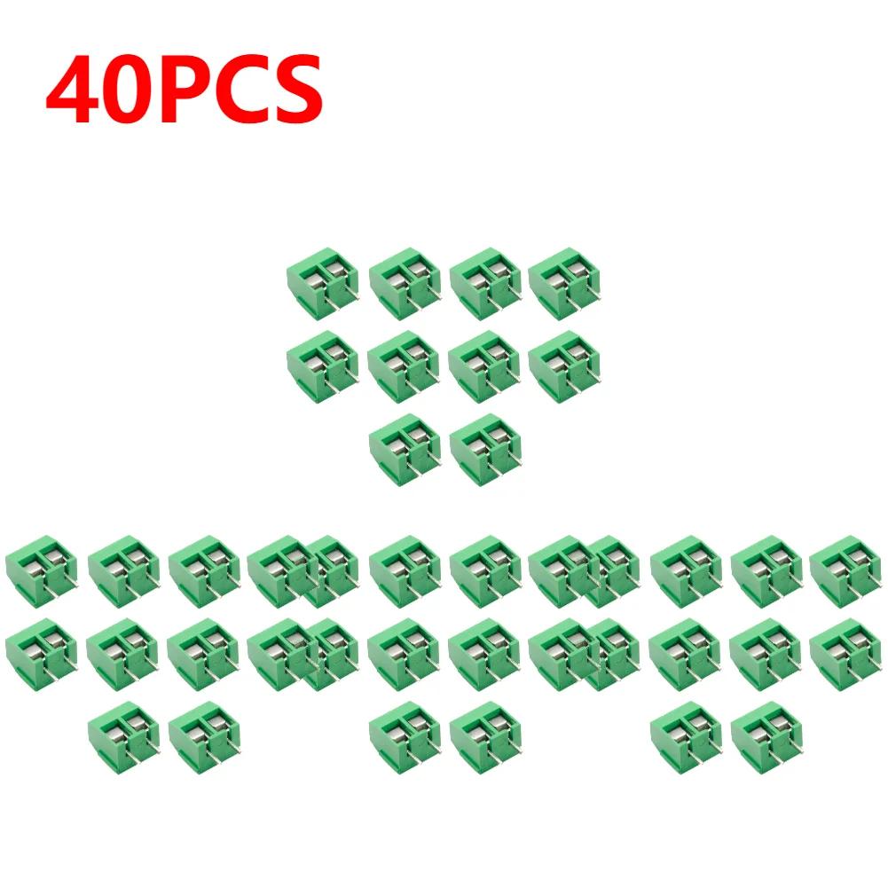 10-50Pcs PCB Mount Screw Terminal Block Connector Straight Pin 2P 3P KF301 Spliced Screw Terminals Block Connector for Arduino