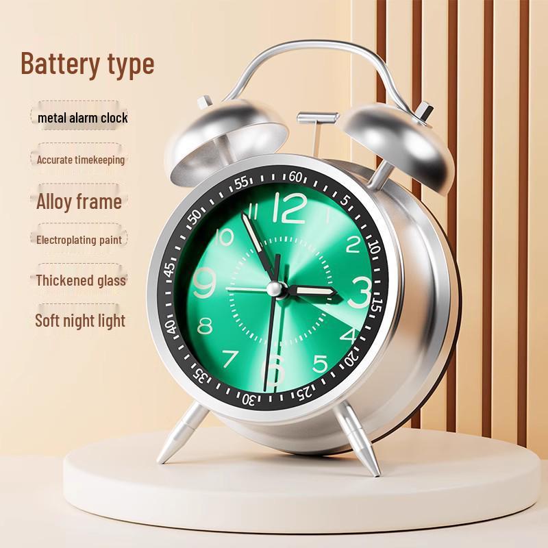 2025 Mechanical Alarm Clock for Students & Seniors - Compact, Rechargeable Wake-Up Call