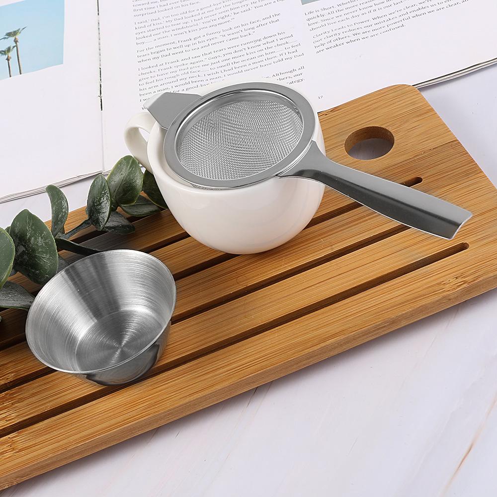Tea Strainer Tea Filters with Handle Reusable Stainless Steel Mesh Colander Practical Tea Coffee Spice Infuser Gift Gold Silver