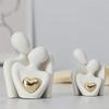 Mini Couple Statue Tv Stand Decor Home Decor Knick Knacks Couples Love Office Show Pieces White A