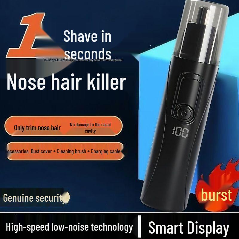 Rechargeable Automatic Nose Hair Trimmer for Men & Women - Precision Clipper & Nasal Grooming Tool
