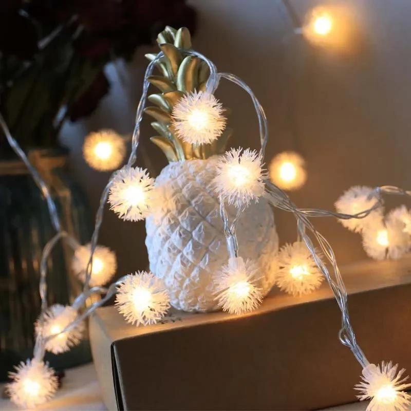 Xmas Valentine Wedding Decor Dandelion Fairy Lights Battery Operated LED Garlands for Garden Holiday 1.5M/3M/6M Lamps