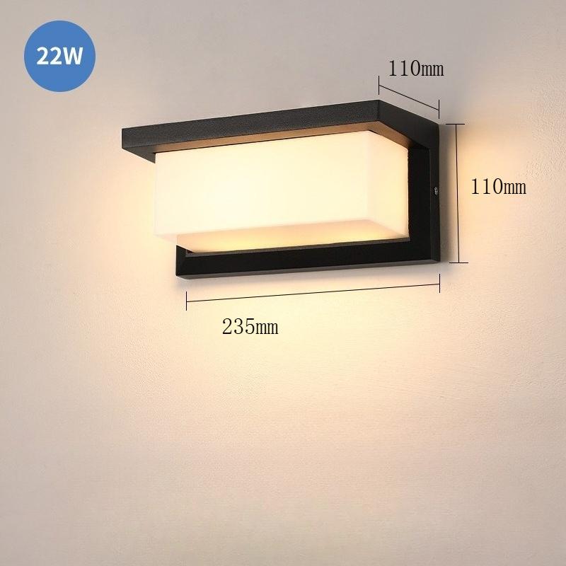 LED Wall Light with Motion Sensor AC85-265V IP65 Waterproof Exterior Lamp for Porch Balcony Garden Courtyard Stair Lighting