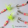 10pcs Boxed Metal Spoon Spinner Fishing Lure with Treble Hooks Artificial Bait 3g Rotating Spoon Kit Fishing Gift for Dad Father