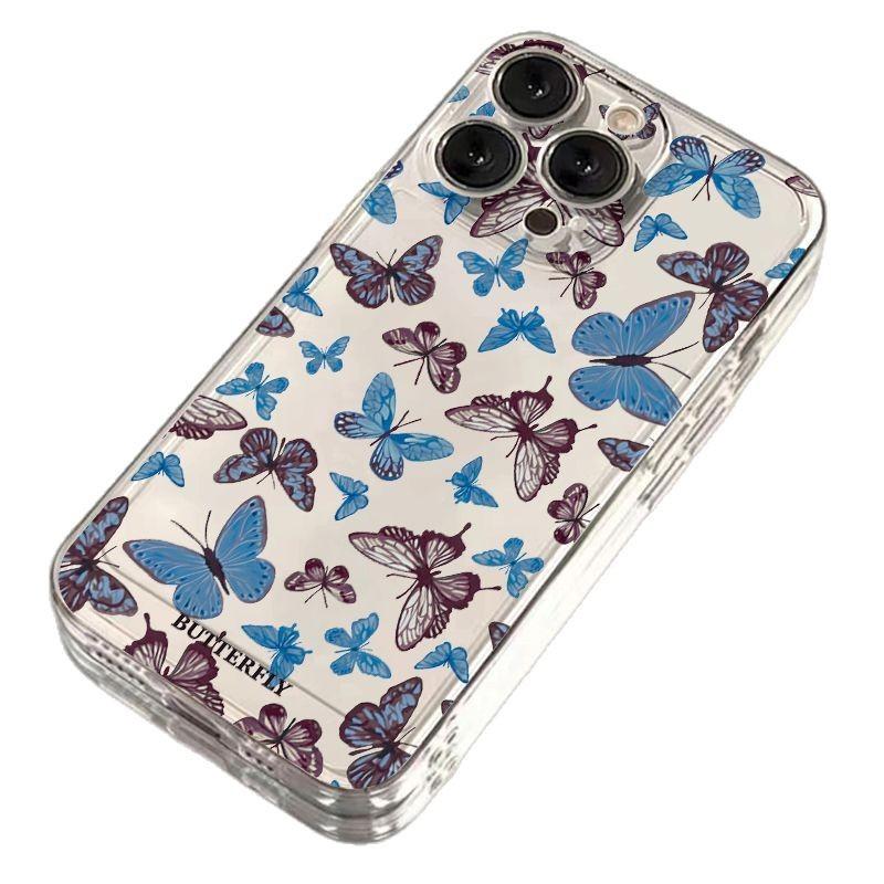 ins beautiful full screen butterfly iPhone 17Pro mobile phone case for Apple 16promax space case 14/15