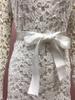 2025 Women's Lace Hollow Long Sleeve Stand Collar Dress - 5 Color Irregular Design