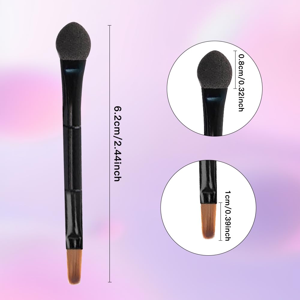 30pcs Disposable Eyeshadow Applicators, Lip Brush Lip Liner Brush Makeup Cosmetic Tool for Eyeshadow Lipstick, Black