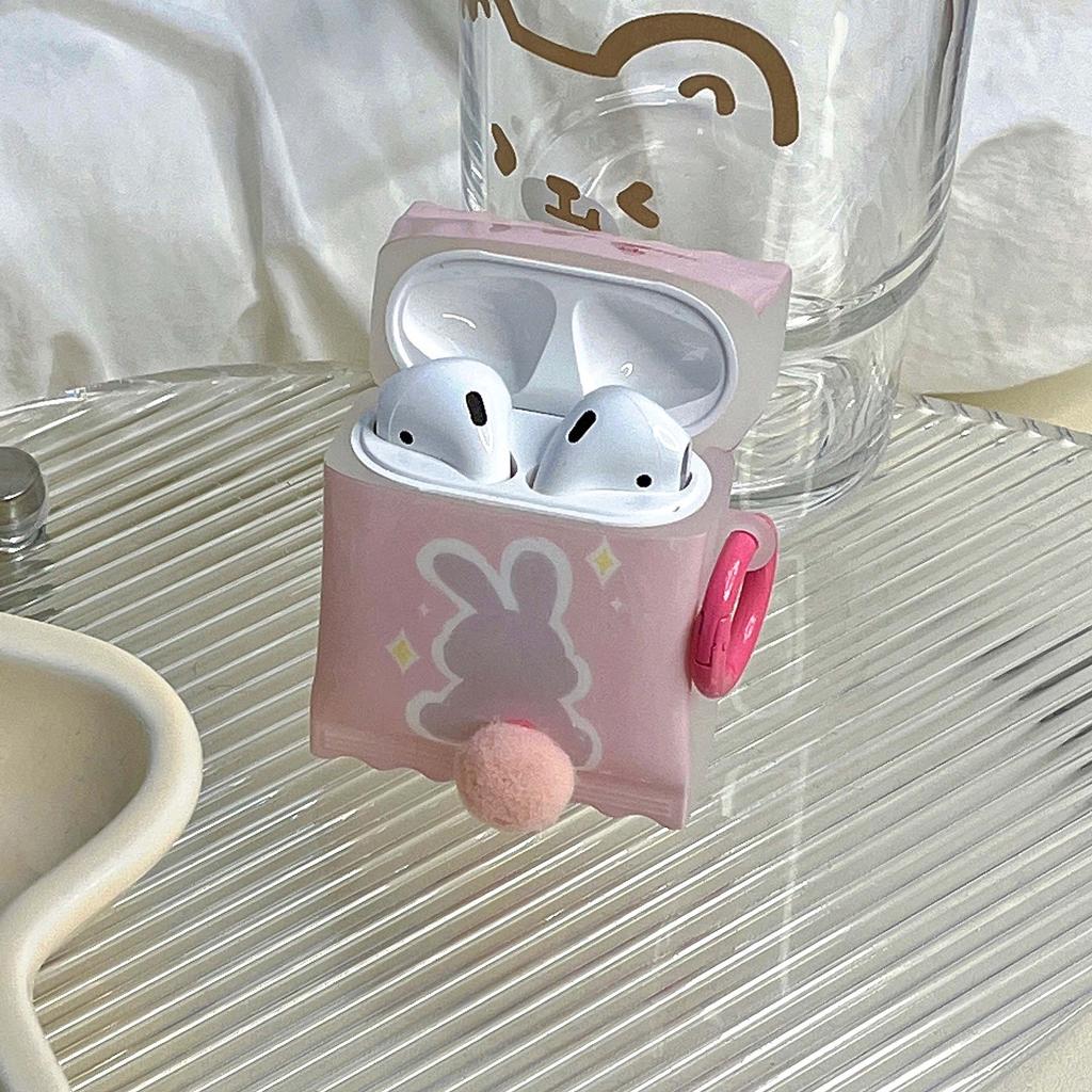 3d Rabbit Jane Love Stars Cartoon Pink Earphone Case For Apple Airpod 2 3 Pro 2nd 1 Wireless Bluetooth Charging Box Cover