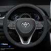 Capa de Couro para Volante de Carro para Toyota CHR RAV4 Corolla Highlander Prius Yaris Prius RAIZE RUSE Auris Camry Acessórios