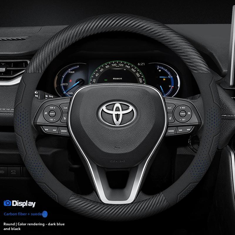 Capa de Couro para Volante de Carro para Toyota CHR RAV4 Corolla Highlander Prius Yaris Prius RAIZE RUSE Auris Camry Acessórios