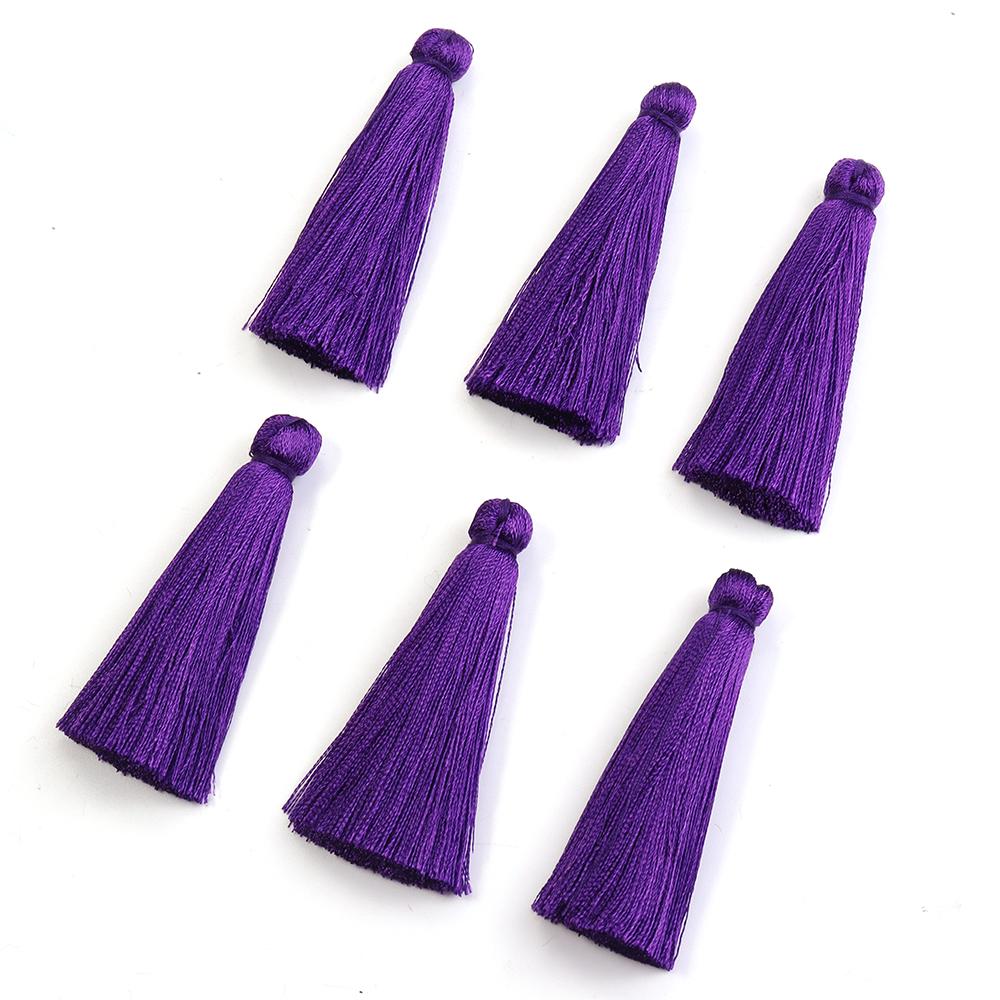 6pcs/lot 6 cm Polyester Tassel Colorful Tassel Cord Brush For Home Decor DIY Handmade Clothing Sewing Jewelry Making Accessories