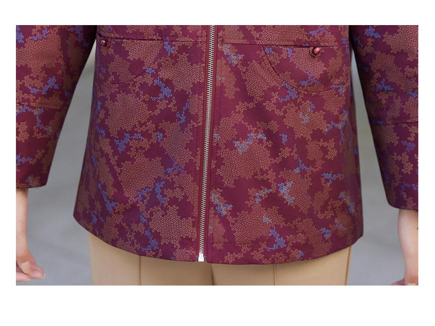 Extra Size Plus 200 Jin Spring/Autumn Casual Windbreaker Coat for Middle-aged & Elderly Women
