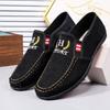 Men's Skate Shoes, Old Beijing Cloth Shoes with Anti-slip Wear-resistant Rubber Sole, Lightweight Breathable Canvas Shoes, Soft Comfort Work Shoes