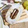 Oval Hair Claw Clips Women Elegant Marbling Acrylic Flat Circular Hair Grips Premium Colorful Updo Hair Pins Barrettes