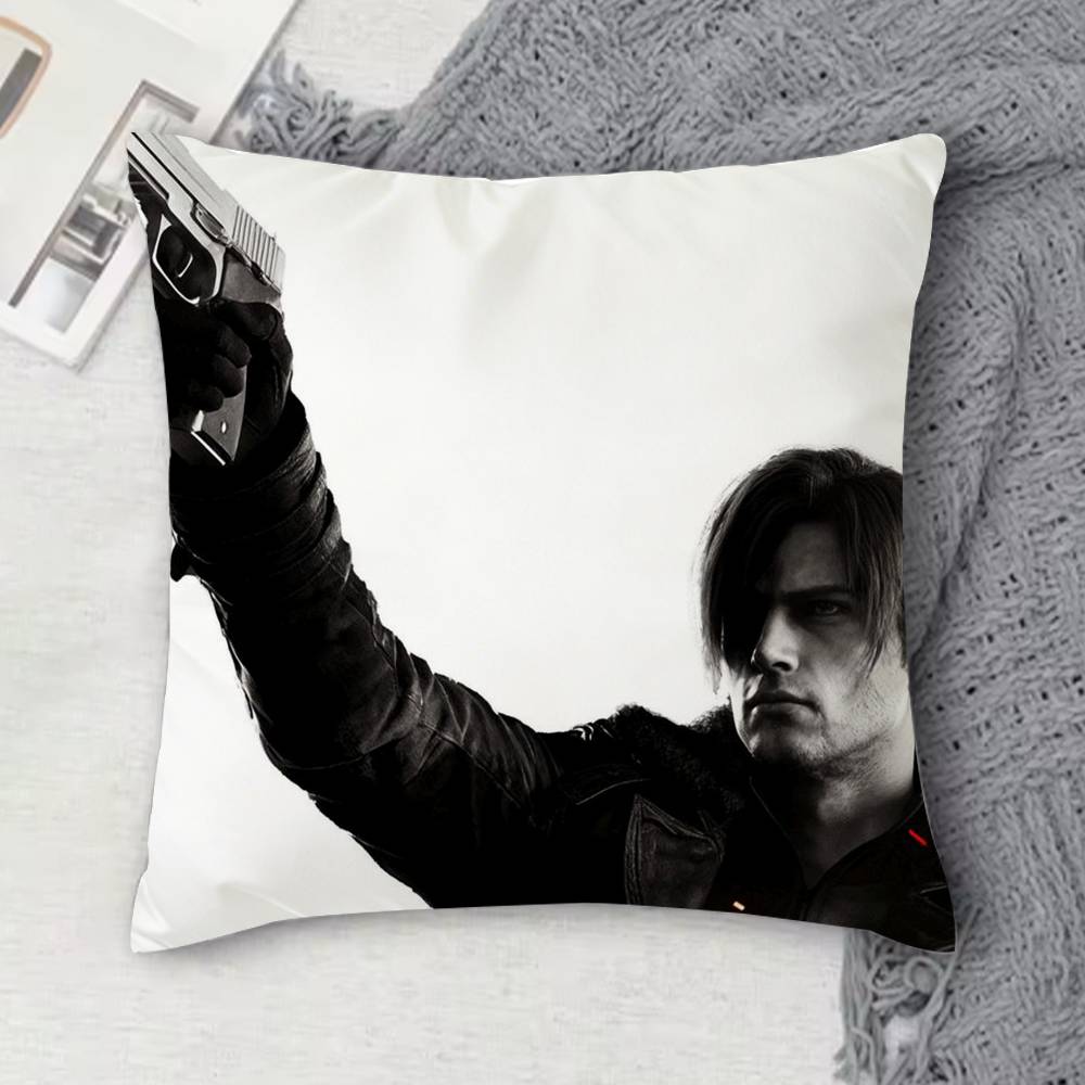 Leon RResident RE Evil Doublesided Printed Square Decorative Cushion Cover for Sofa Living Room Home Decor
