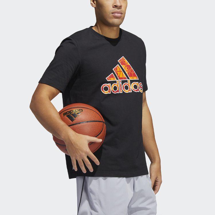 Adidas T Shirts Men's Black Crew Neck Moderate Straight Fit HD7928