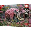 Puzzle - EDUCA - Éléphant Fleuri - 500 Pièces - Thème Animaux - Pour Enfants À Partir De 10 Ans