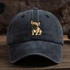 Adjustable Sunscreen Baseball Hat with Fighting Dog Pattern for Men and Women Outdoor Fashion Design Durable Headpiece