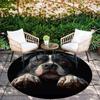 Black Pit Bull pattern round rug,Carpet Rug for Living Room Bedroom  Playroom ,Non-slip Floor Mat,Holiday Gifts and Birthday Gifts.