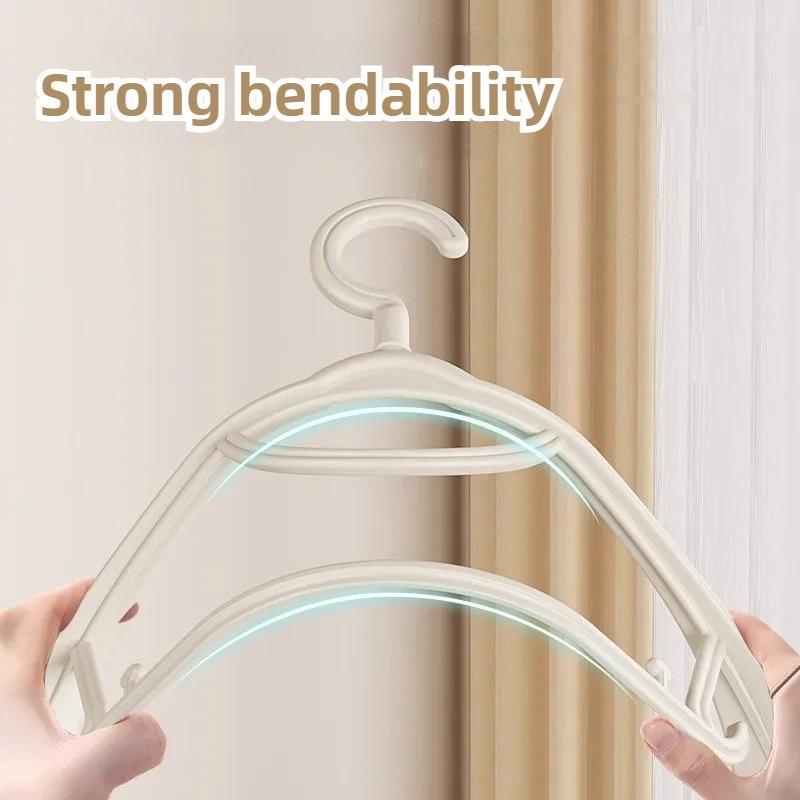 10PCSWide Oulder Clothes Hanger Home Anti-Slip Hanging Pants Dress Hanger Large Size Plastic Rotatable Clothes Hangers Organizer