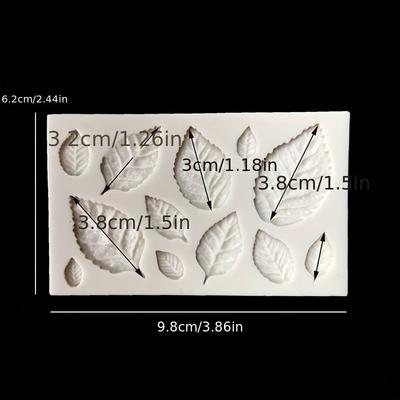 1Pc, Rose Leaf Shape Chocolate Mold, 3D Silicone Mold, Leaf Shape Candy Mold, Fondant Mold, Gum Paste Mold, for DIY Cake Decorat