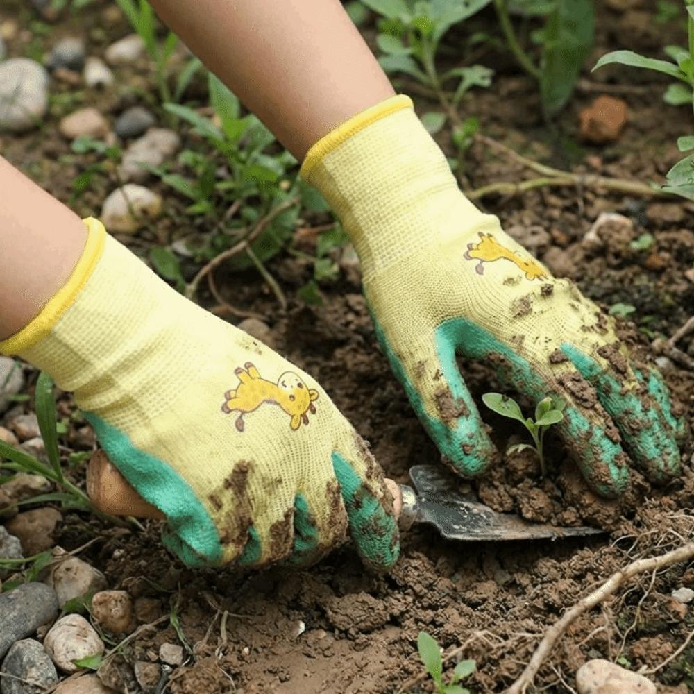 Waterproof Children Protective Glove Cartoon Animal Pattern Kids Safety Gloves DIY Crafts