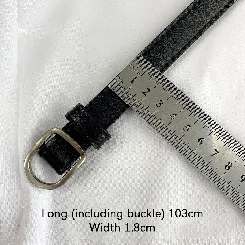 Fashion Luxury No-hole Belt For Women Waistband Buckle Pin Belt Jeans Decorative Female Dress Thin PU Leather Waist Strap