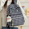 Schoolbag Wholesale Japanese New Backpack Female Small Fresh Campus Junior High School High School Student Schoolbag Plaid Large Capacity Backpack
