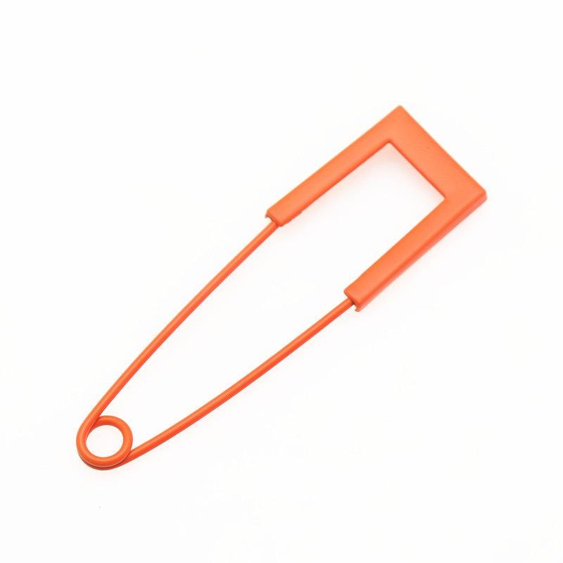 Candy Color Spray Paint Iron Pin Color Square Head Large Safety Pin Trend Brooch Clothing Fixed Accessories