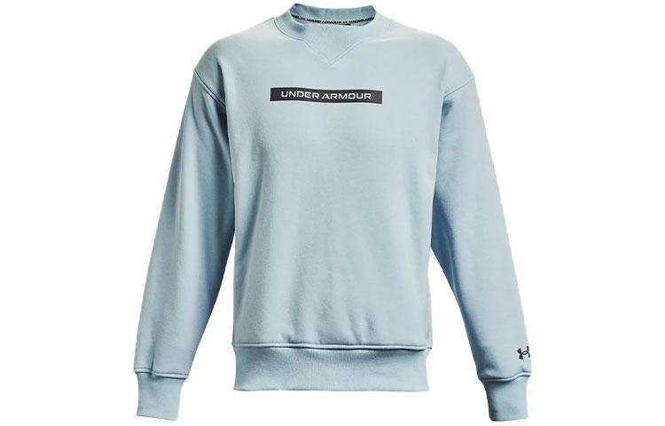 Under Armour Sweatshirts Men s Sea Wave Blue Crew Neck Thickened Regular 1366440-478 XXL