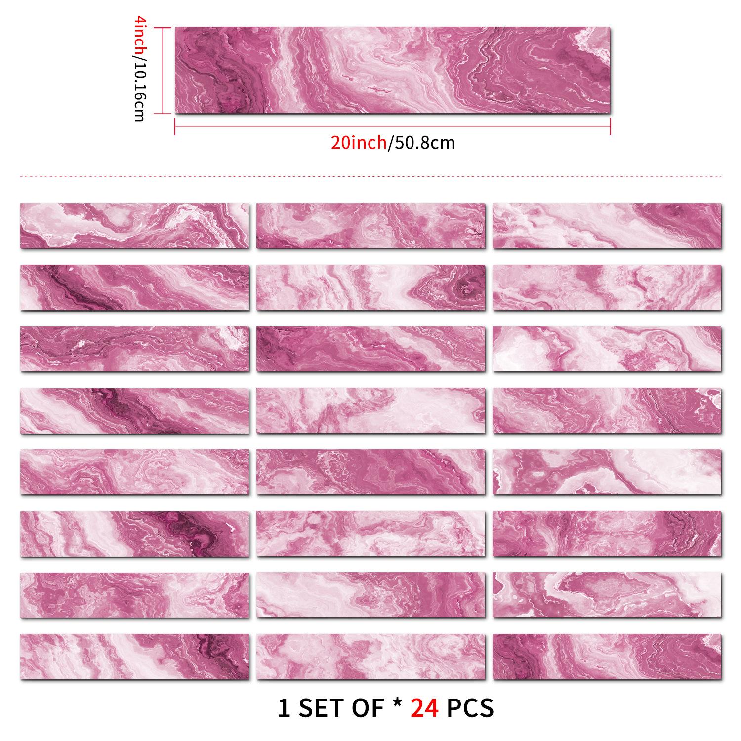 

Crystal Foam Thickened Self-Adhesive Wall Sticker Kitchen Waterproof Strip Tile Sticker Art Home Decoration 50.8CM * 10.16CM/12pcs