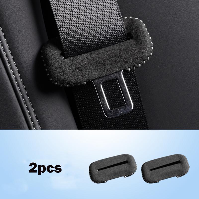 Car Interior Seat Belt Clip Buckle Suede Safety Belt Anti-Scrape Protective Sleeve Cover Modified Accessories