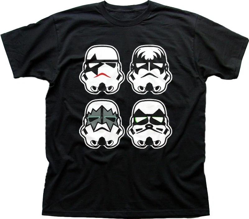 Star Wars inspired Kiss Stormtrooper faces inspired black t-shirt 9419 M
