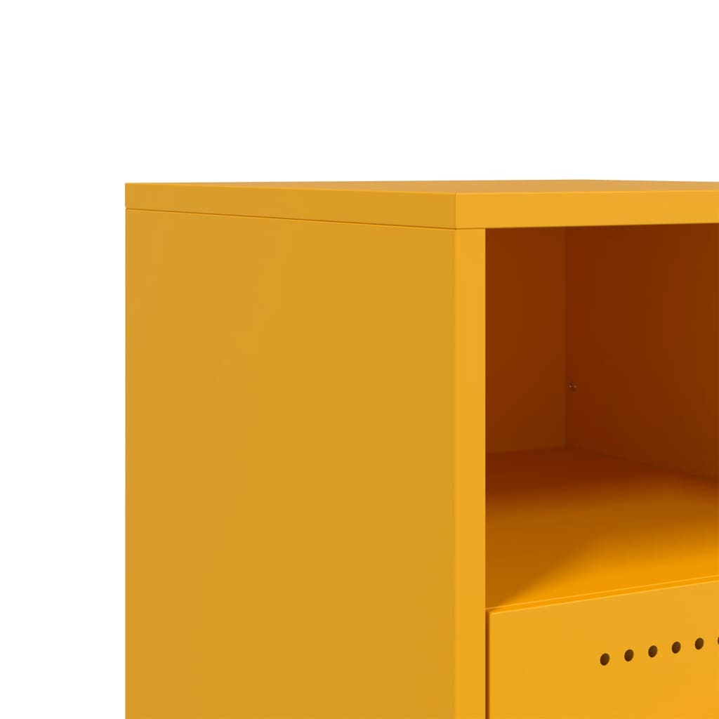 Nightstand Mustard Yellow 36 x 39 x 43.5 cm Steel
