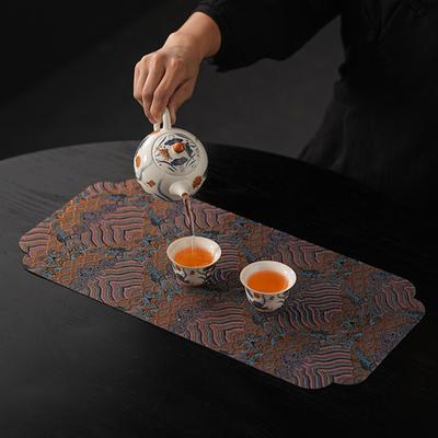 Strofinaccio per Tè per Tavolino da Tè Stile Cinese Asciugamano per Arte del Tè Asciugamano Decorativo Estetica Zen per Sala da Tè Regalo per Amanti del Tè