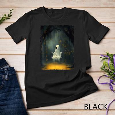 Vintage Blumengeist Auf Der Schaukel Im Wald Halloween Gothic T-Shirt