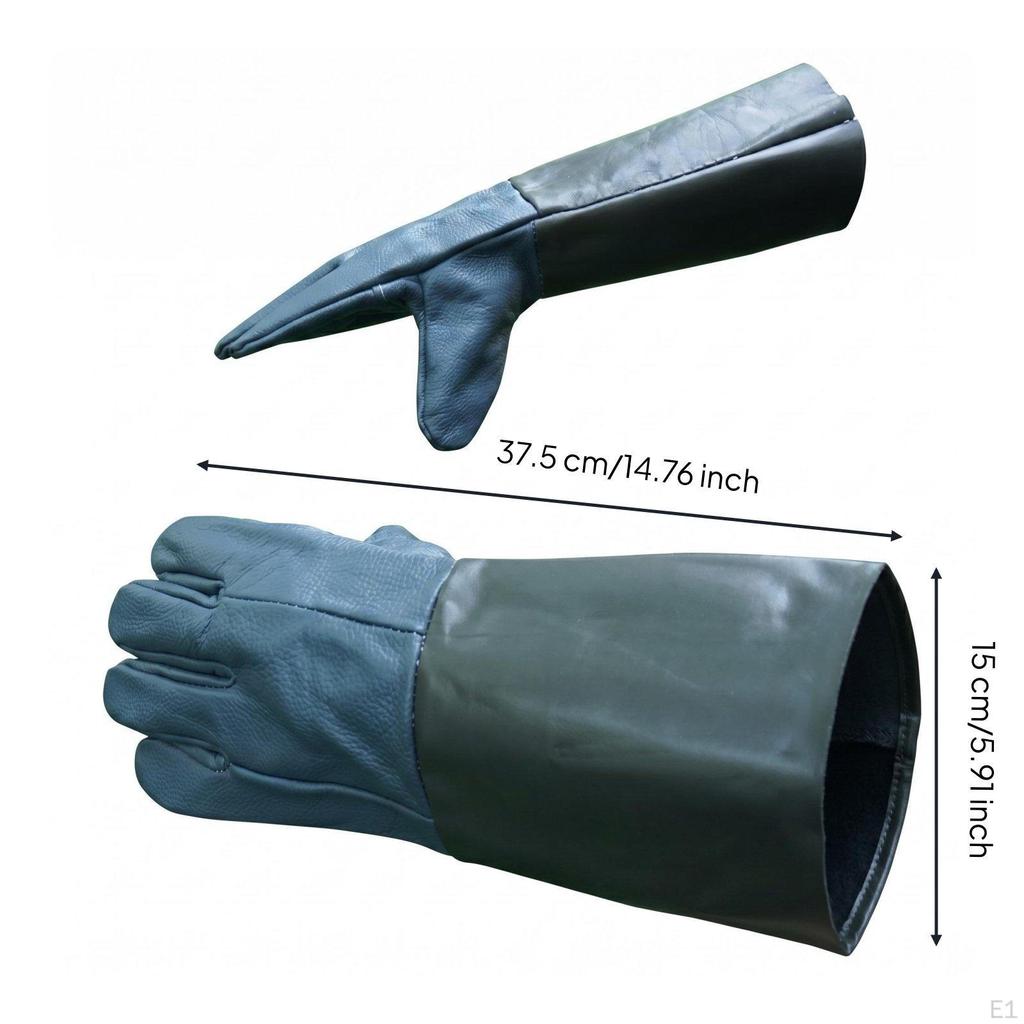 Thorn Resistant Leather Gauntlet Forearm Protection Long Gloves