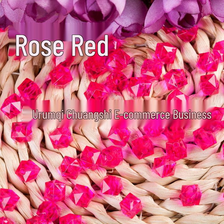 14mm Four-Sided Acrylic Square Beads for DIY Tissue Box Crafting