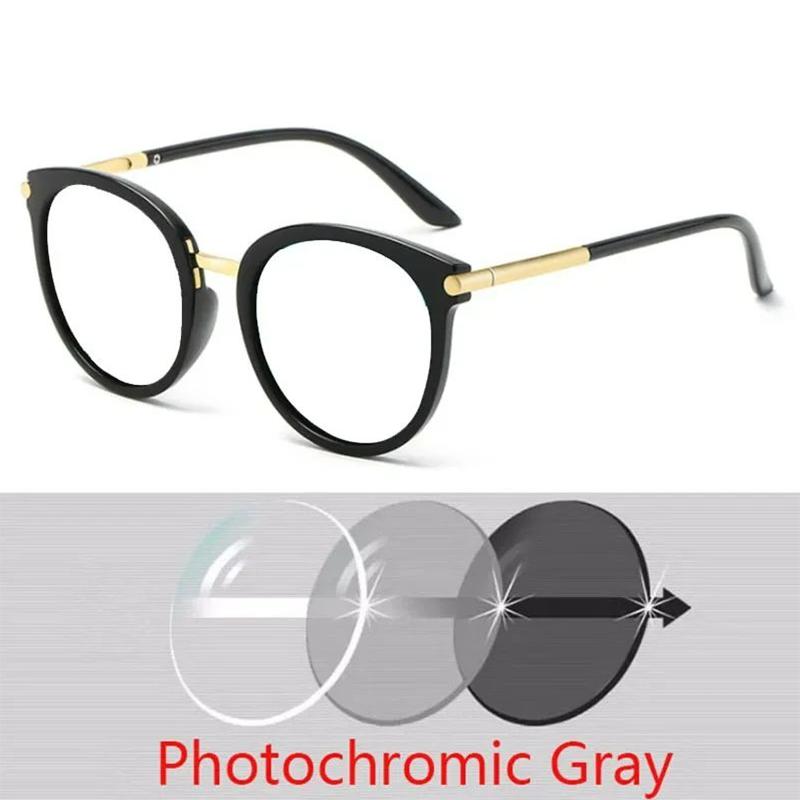 Round Retro Women Prescription Sunglasses Men Driving Mirror Gafas Fashion Myopia Eye Glasses -0.5 -1.0 -2.0 To -5.0